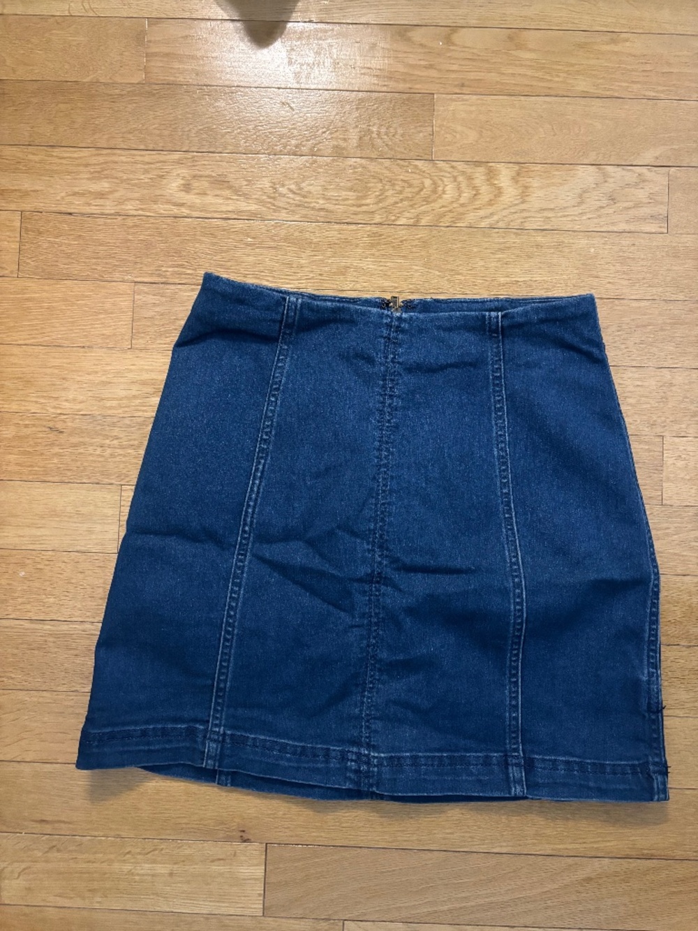 Free people denim mini skirt